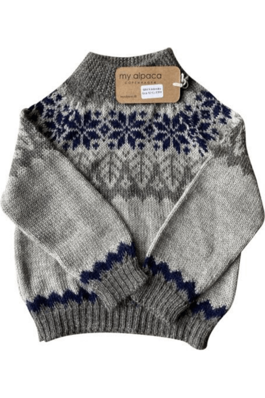 My Alpaca Copenhagen - Baby Alpaca Snowflake Sweater - Nature's Wild Child