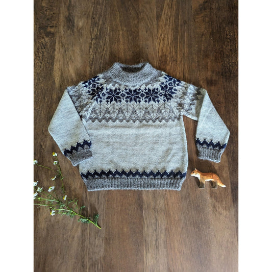 My Alpaca Copenhagen - Baby Alpaca Snowflake Sweater - Nature's Wild Child