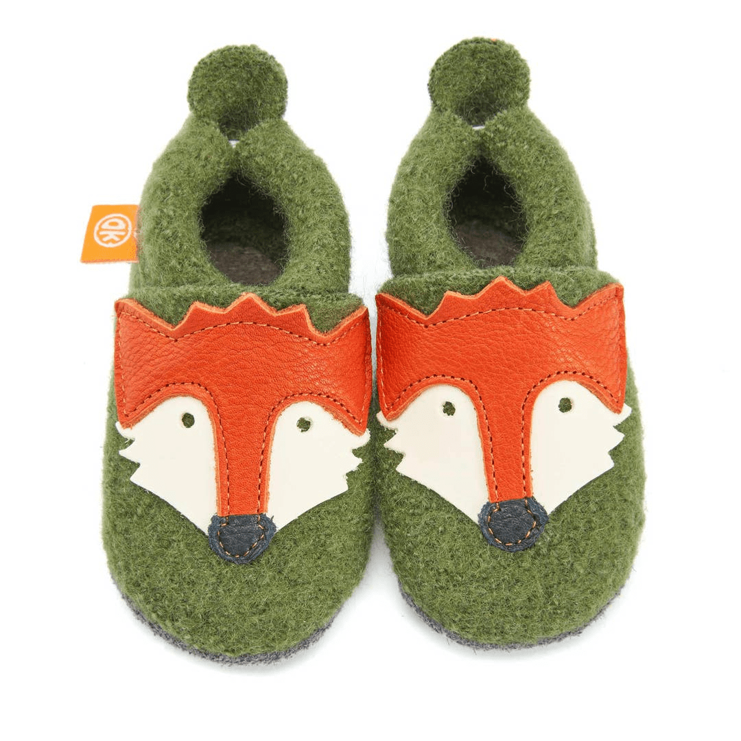 Orangenkinder - Boiled Wool Slippers - Fox - Nature's Wild Child