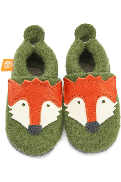 Orangenkinder - Boiled Wool Slippers - Fox - Nature's Wild Child