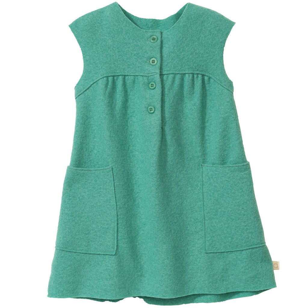 Organic Boiled Wool Dress (12 months - 6 years) - Nature's Wild Child