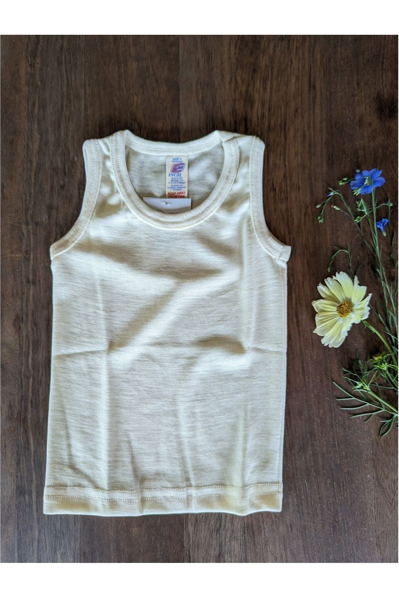 Organic Merino Wool Silk Tank Top - Toddlers and Kids - Stripes - Nature's Wild Child