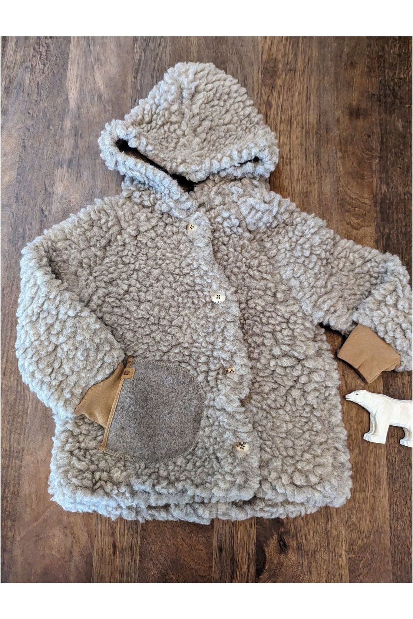 Pure Pure - Organic Wool and Tencel Plush Kids Coat - Nature's Wild Child