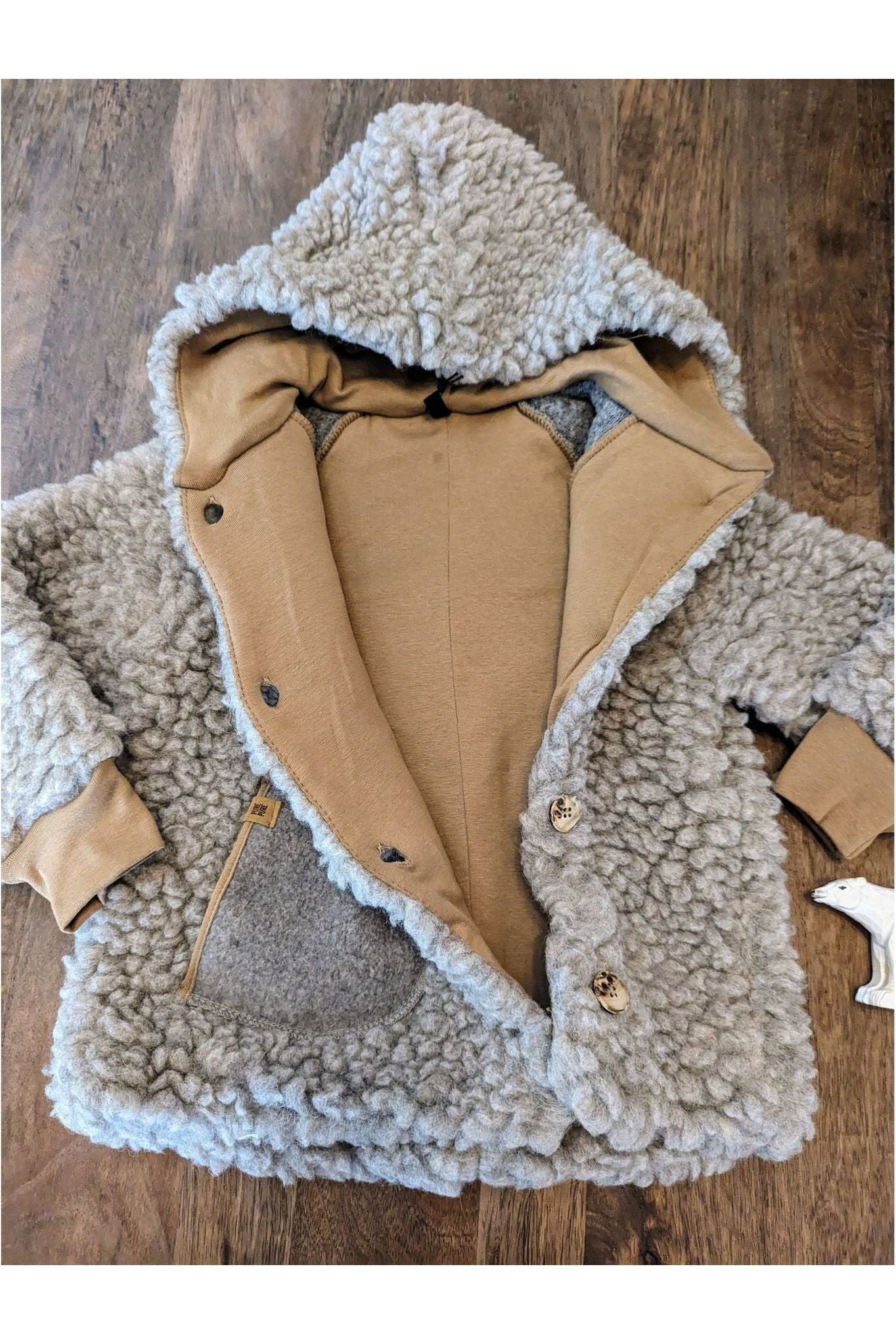 Pure Pure - Organic Wool and Tencel Plush Kids Coat - Nature's Wild Child