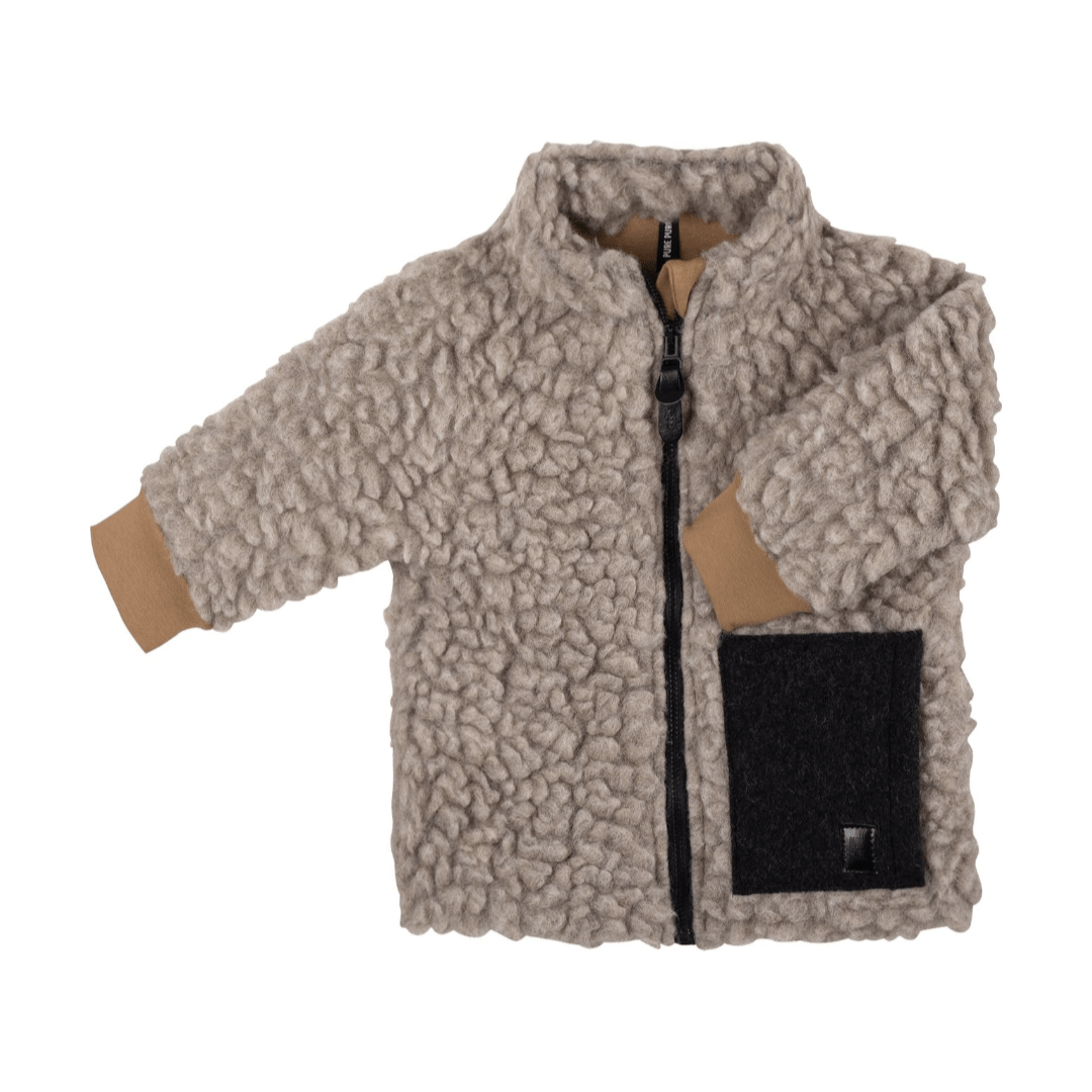 Pure Pure - Organic Wool and Tencel Plush Kids Jacket - Nature's Wild Child