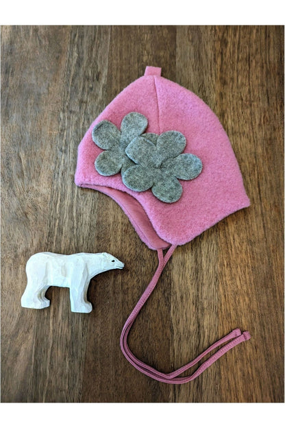Pure Pure - Organic Wool Fleece Hat - Flower - Nature's Wild Child