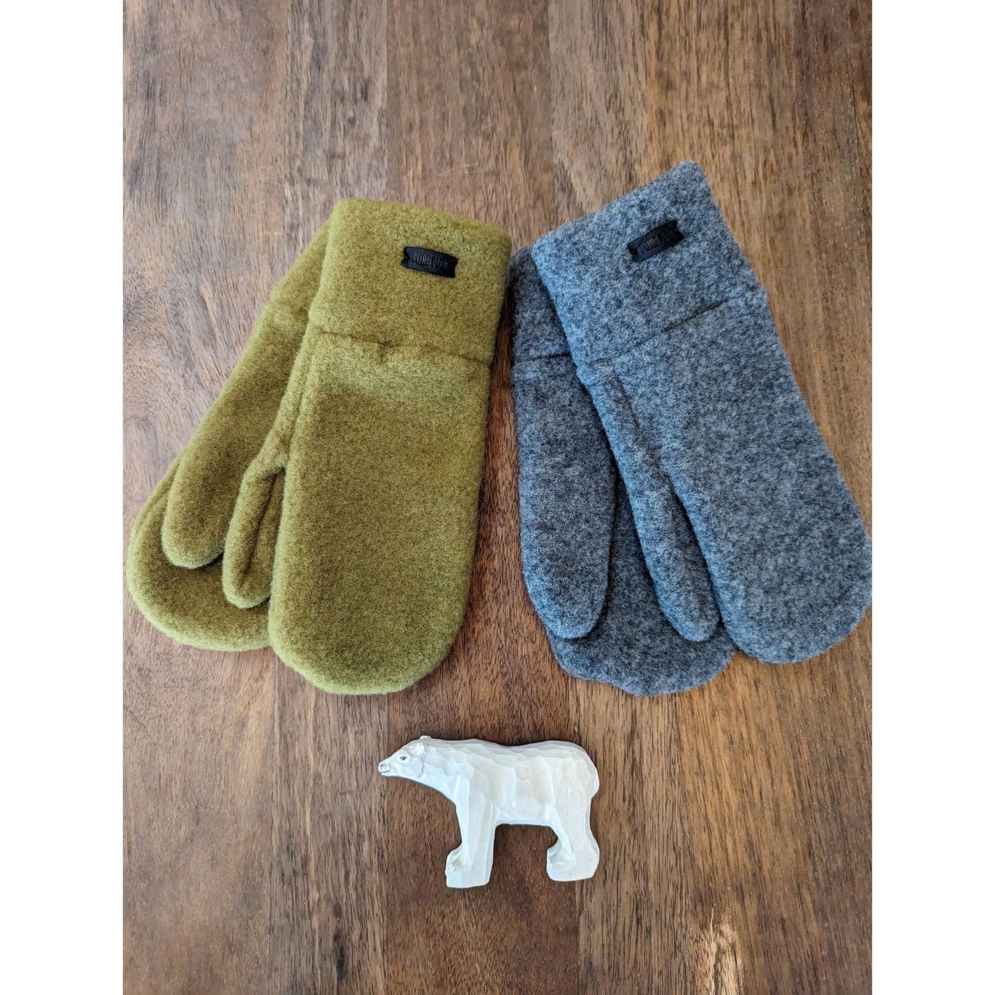 Pure Pure - Organic Wool Fleece Mittens for Adults - Nature's Wild Child
