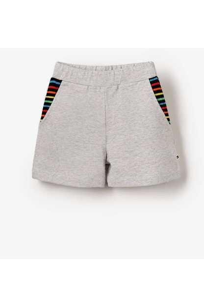 QT - GOTS Organic Cotton Kids - Bermuda Rainbow Pocket Shorts - Nature's Wild Child
