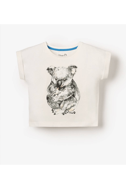 QT - Koala Cuddle - GOTS Organic Cotton Kids Tee - Nature's Wild Child