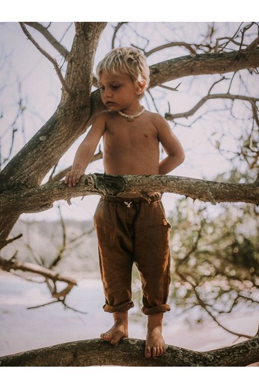 The Simple Folk - Children's Linen Pants - Organic Linen - Nature's Wild Child