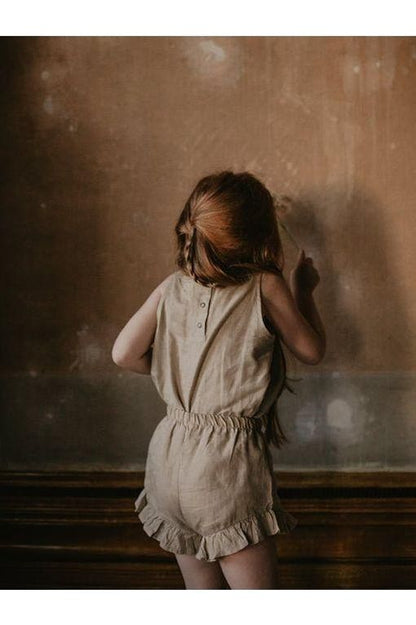 The Simple Folk - Frill Organic Linen Short - Nature's Wild Child