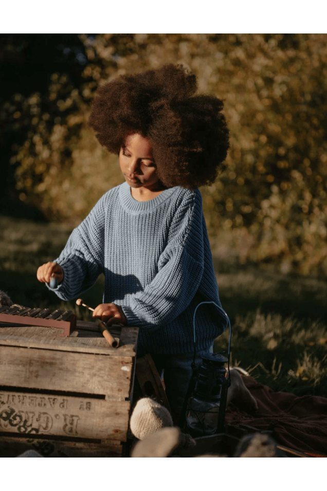 The Simple Folk - The Chunky Sweater - Cornflower Blue - Nature's Wild Child